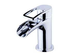 Wiesbaden Alegra wastafelkraan waterval Chroom met waste - 29.4210