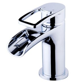 Wiesbaden Alegra wastafelkraan waterval Chroom met waste - 29.4210