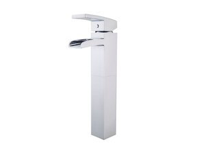 Wiesbaden Rombo XL wastafelkraan waterval Chroom Hoog - 29.4205
