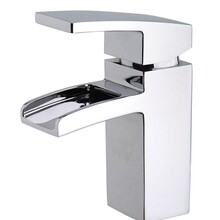 Wiesbaden Rombo wastafelkraan waterval Chroom met waste - 29.4200