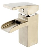 Wiesbaden Rombo wastafelkraan waterval Geborsteld Staal met waste - 29.4201