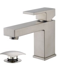 Wiesbaden Rombo wastafelkraan RVS met waste vierkant - 29.4195