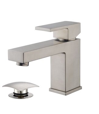 Wiesbaden Wiesbaden Rombo wastafelkraan RVS met waste vierkant - 29.4195