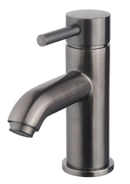 Wiesbaden Cadans wastafelkraan Gun metal rond - 29.7103