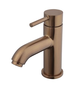 Wiesbaden Wiesbaden Cadans wastafelkraan Geborsteld Koper Brons rond - 29.4124