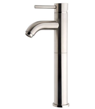 Wiesbaden Wiesbaden Cadans XL wastafelkraan Geborsteld Staal rond - 29.4105