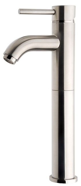 Wiesbaden Cadans XL wastafelkraan Geborsteld Staal rond - 29.4105