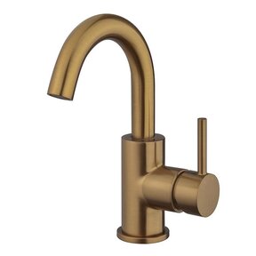 Wiesbaden Caral wastafelkraan Geborsteld Koper Brons draaibaar uitloop rond - 29.2115