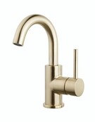 Wiesbaden Caral wastafelkraan Geborsteld Messing draaibaar uitloop rond - 29.5114