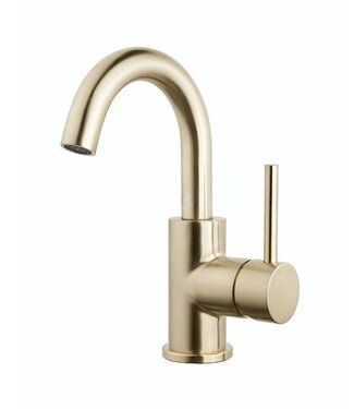 Wiesbaden Wiesbaden Caral wastafelkraan Geborsteld Messing draaibaar uitloop rond - 29.5114