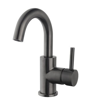 Wiesbaden Wiesbaden Caral wastafelkraan Gun Metal draaibaar uitloop rond - 29.7114