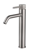 Wiesbaden Ribbd XL wastafelkraan Geborsteld Staal Hoog - 29.5311 Wiesbaden Ribbd XL wastafelkraan Geborsteld Staal Hoog - 29.5311