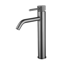 Wiesbaden Ribbd XL wastafelkraan Gun Metal Hoog - 29.5313