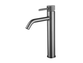 Wiesbaden Ribbd XL wastafelkraan Gun Metal Hoog - 29.5313