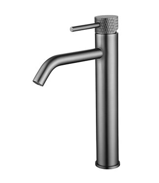 Wiesbaden Wiesbaden Ribbd XL wastafelkraan Gun Metal Hoog - 29.5313