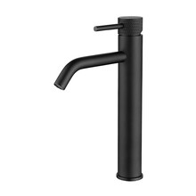 Wiesbaden Ribbd XL wastafelkraan Mat Zwart Hoog - 29.5312