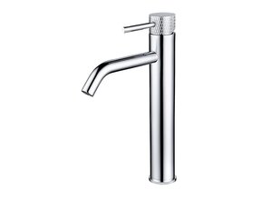 Wiesbaden Ribbd XL wastafelkraan Chroom Hoog - 29.5310
