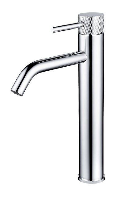 Wiesbaden Ribbd XL wastafelkraan Chroom Hoog - 29.5310 Wiesbaden Ribbd XL wastafelkraan Chroom Hoog - 29.5310