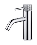 Wiesbaden Ribbd wastafelkraan Chroom Laag - 29.5301