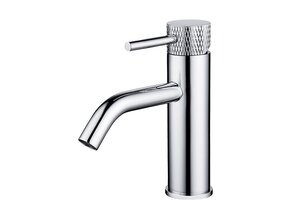 Wiesbaden Ribbd wastafelkraan Chroom Laag - 29.5301