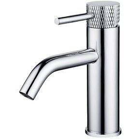 Wiesbaden Ribbd wastafelkraan Chroom Laag - 29.5301