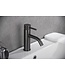 Wiesbaden Ribbd wastafelkraan Gun Metal Laag - 29.5304