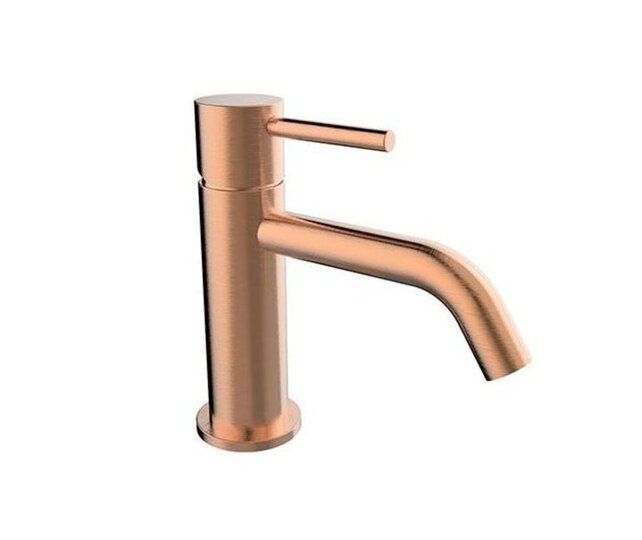Wiesbaden Wastafelkraan Styl Geborsteld Koper Laag 15cm - 29.1613 Wiesbaden Wastafelkraan Styl Geborsteld Koper Laag 15cm - 29.1613