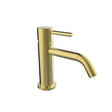 Wiesbaden Wastafelkraan Styl Geborsteld Messing Laag 15cm - 29.1612