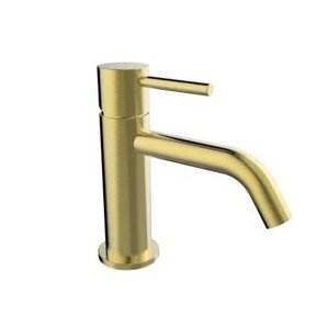 Wiesbaden Wastafelkraan Styl Geborsteld Messing Laag 15cm - 29.1612