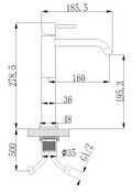 Wiesbaden Wastafelkraan Styl XL Mat Zwart Hoog - 29.1621 Wiesbaden Wastafelkraan Styl XL Mat Zwart Hoog - 29.1621
