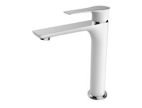 Wiesbaden Wastafelkraan Casma XL Wit / Chroom Hoog - 29.4271