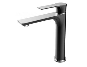 Wiesbaden Wastafelkraan Casma XL Zwart / Chroom Hoog - 29.4272