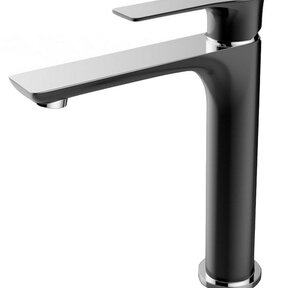 Wiesbaden Wastafelkraan Casma XL Zwart / Chroom Hoog - 29.4272