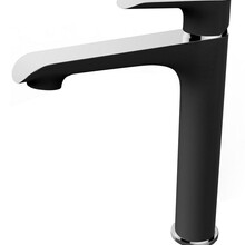 Wiesbaden Wastafelkraan Tarma XL Zwart / Chroom Hoog - 29.4257