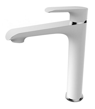 Wiesbaden Wiesbaden Wastafelkraan Tarma XL Wit  / Chroom Hoog - 29.4256
