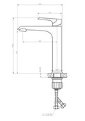 Wiesbaden Wastafelkraan Tarma XL Chroom Hoog - 29.4255 Wiesbaden Wastafelkraan Tarma XL Chroom Hoog - 29.4255