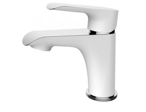 Wiesbaden Wastafelkraan Tarma Wit / Chroom Laag - 29.4251