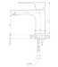 Wiesbaden Wastafelkraan Casma Wit / Chroom Laag - 29.4266
