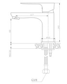 Wiesbaden Wastafelkraan Casma Chroom Laag - 29.4265