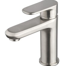 Wiesbaden Wastafelkraan Trop Geborsteld Staal Laag - 29.3521