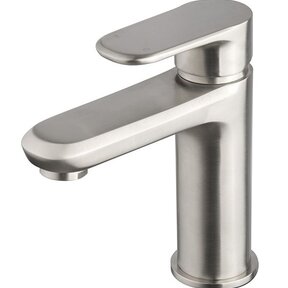 Wiesbaden Wastafelkraan Trop Geborsteld Staal Laag - 29.3521