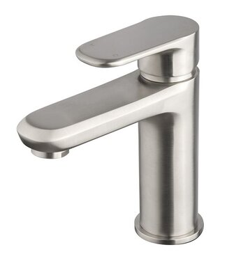 Wiesbaden Wiesbaden Wastafelkraan Trop Geborsteld Staal Laag - 29.3521