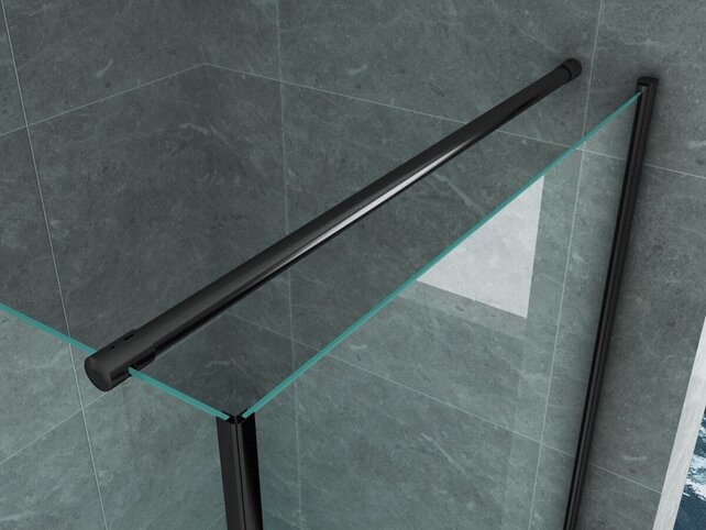 Douchecabine Galonero 80x80 Mat Zwart Draaideur 6mm Veiligheidsglas Anti-kalk 190cm