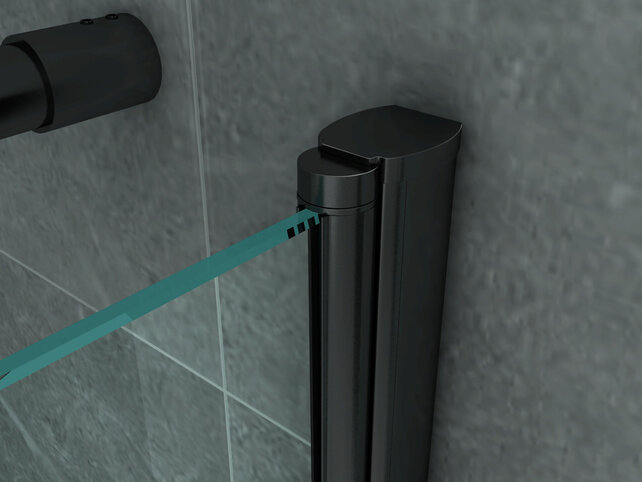 Douchecabine Galonero 80x80 Mat Zwart Draaideur 6mm Veiligheidsglas Anti-kalk 190cm