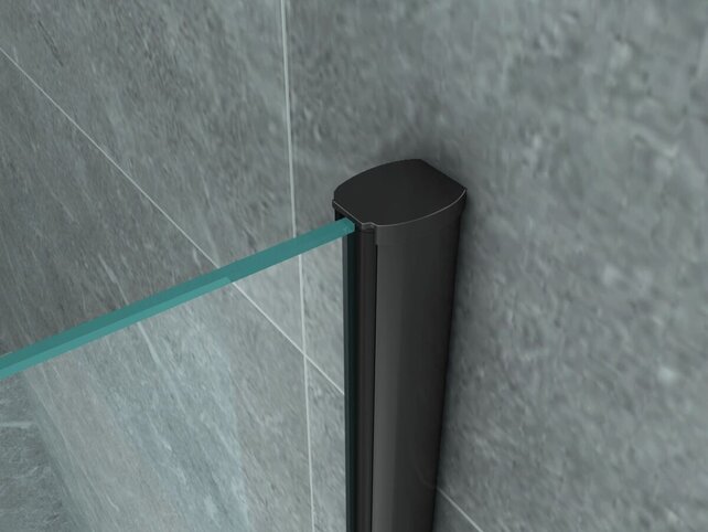 Douchecabine Galonero 80x80 Mat Zwart Draaideur 6mm Veiligheidsglas Anti-kalk 190cm