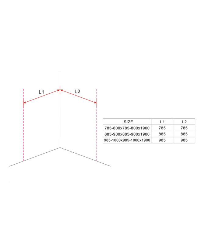 ALONI Douchecabine Galonero 90x90 Mat Zwart Draaideur 6mm Veiligheidsglas Anti-kalk 190cm