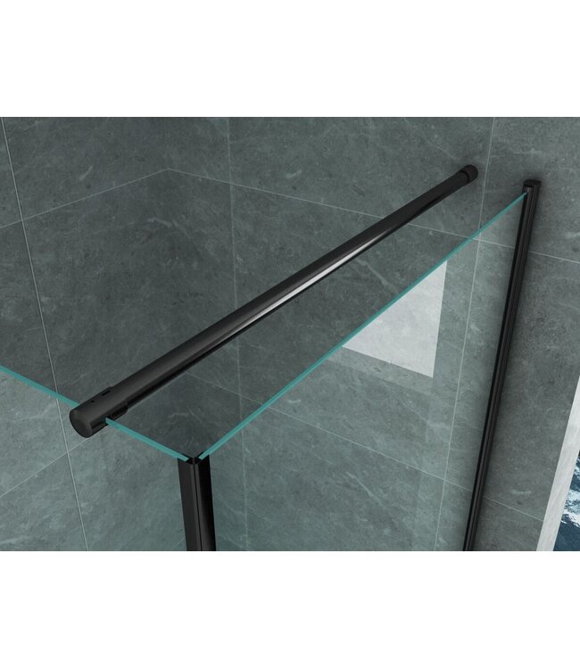 Douchecabine Galonero 90x90 Mat Zwart Draaideur 6mm Veiligheidsglas Anti-kalk 190cm