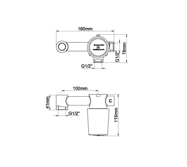 Wiesbaden Caral Twenty wastafelkraan inbouwdeel eenhendel Wiesbaden Caral Twenty wastafelkraan inbouwdeel eenhendel