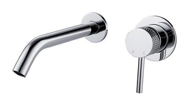 Wiesbaden Inbouw wastafelkraan Ribbd Chroom eenhendel - 29.5330 Wiesbaden Inbouw wastafelkraan Ribbd Chroom eenhendel - 29.5330