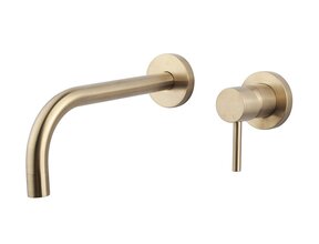 Wiesbaden Inbouw wastafelkraan Slim Twenty Afbouwdeel Geborsteld Messing - 29.5161